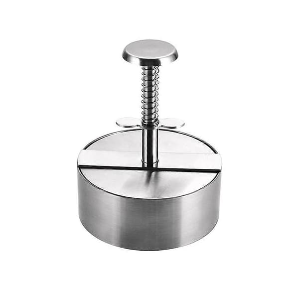 Burgerkødspresser i rustfrit stål, bøfpresser til perfekte bøffer, nem (XL)