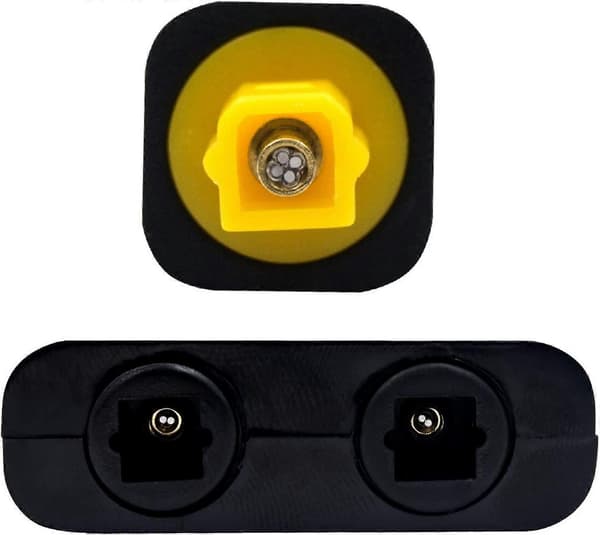 Toslink Splitter 1 til 2 Digital Optisk Lydsplitter 1 inn 2 ut Lydadapter Kabelsplitter