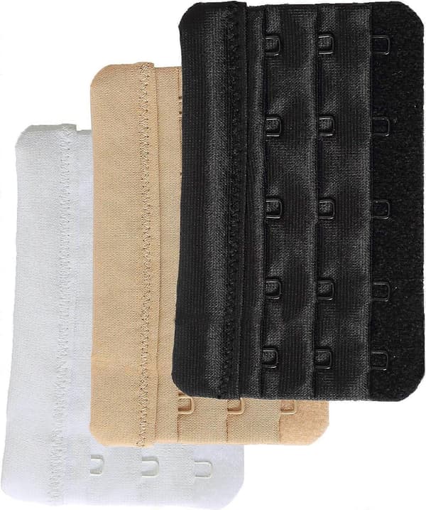 BH-förlängare för kvinnor 5 hakar Plus Size BH-band Förlängare 3-pack