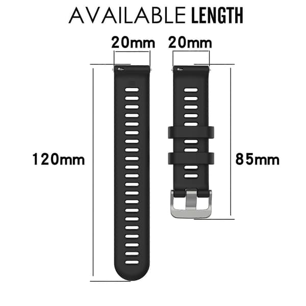 Kompatibel med Garmin Forerunner 158/Forerunner 55 silikonrem erstatningsklokkerem for Forerunner 158/Forerunner 55