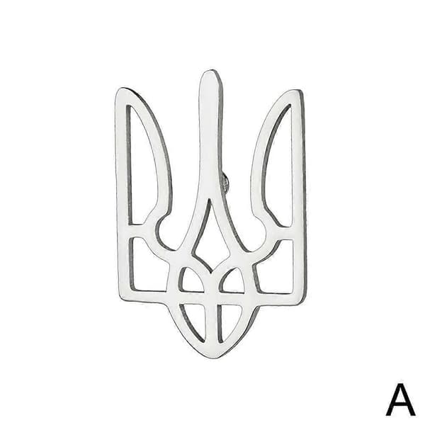 Ukraina i hjertet\" Trident Pin Brosjer Metallmerker Knappnåler