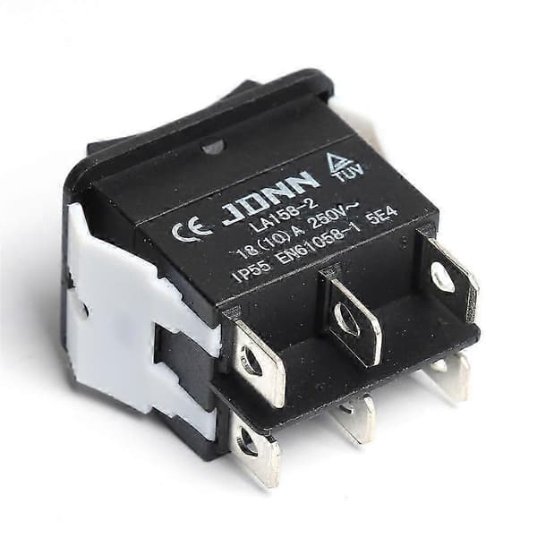 JDNN LA158-2 10A 250V Vanntett Elektrisk Kontrollbrytermontering med Dobbel Tilbakestilling