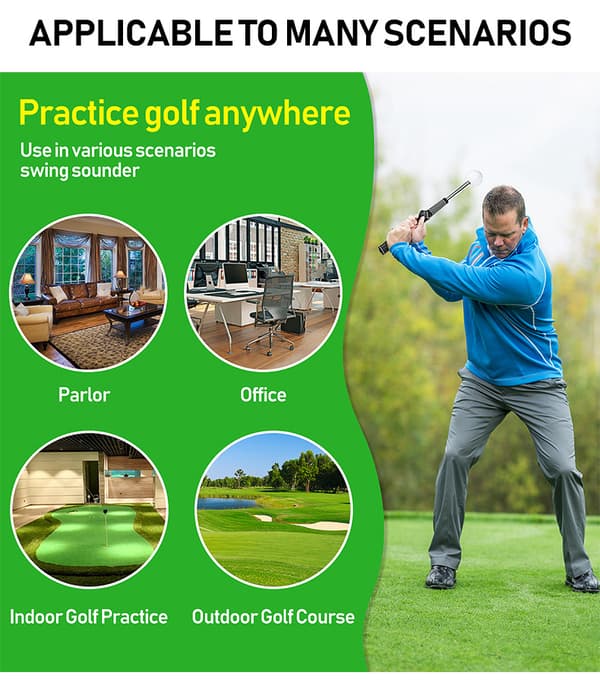 Bærbar Golfsvingtræner Sort