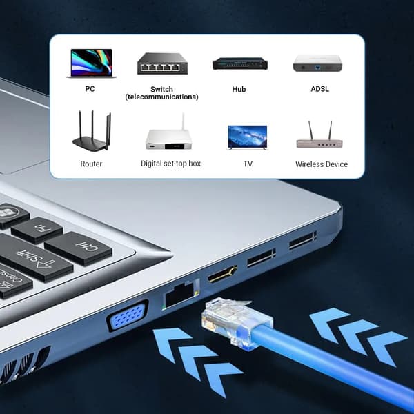 100 stk. RJ45-kontakter Cat5e Cat6 Pass Through EZ til å krympe modulær plugg for solid flertrådet nettverkskabel