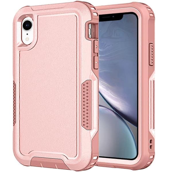För iPhone XR 3 i 1 PC + TPU Stötsäkert Telefonfodral