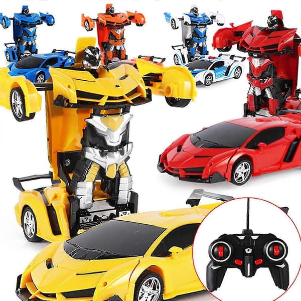 Transformer Fjernkontrollbil - RC Biler, Ett-Knapps Transformering, 360 Rotasjon Drifting, Gave til Barn 3+