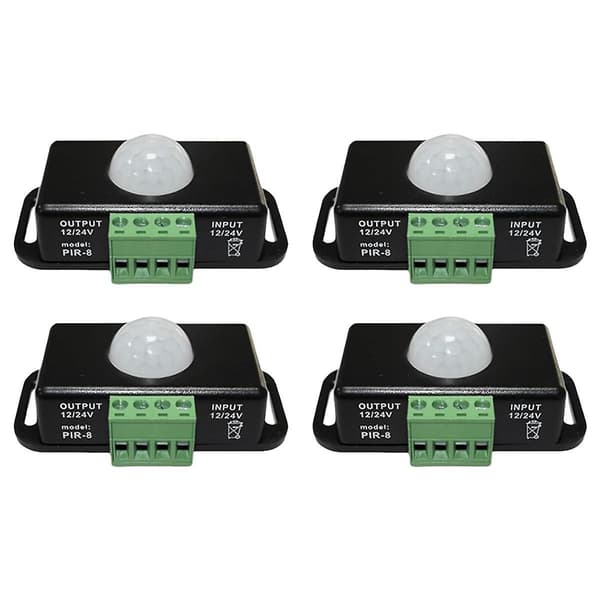 LED bevegelsessensor 12V/24V DC, bevegelsessensor kropp infrarød bevegelse PIR-sensorbryter automatisk trådløs