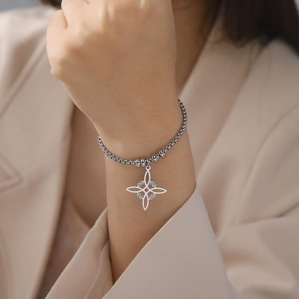 Hekseknute armbånd kvinner armring kvinnelig armring rustfritt stål materiale