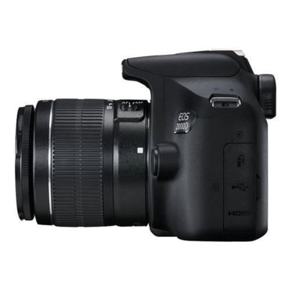 CANON - EOS 2000D Reflexkamera + 18-55mm EF-S 18-55 DC III-objektiv - 24  Mpixels - Full HD 1080p Video - 7,5 cm skärm 70c8 | Fyndiq
