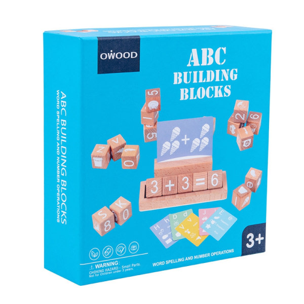 Baby Digital Montessori Trä Alfabet Blocks Matchspel