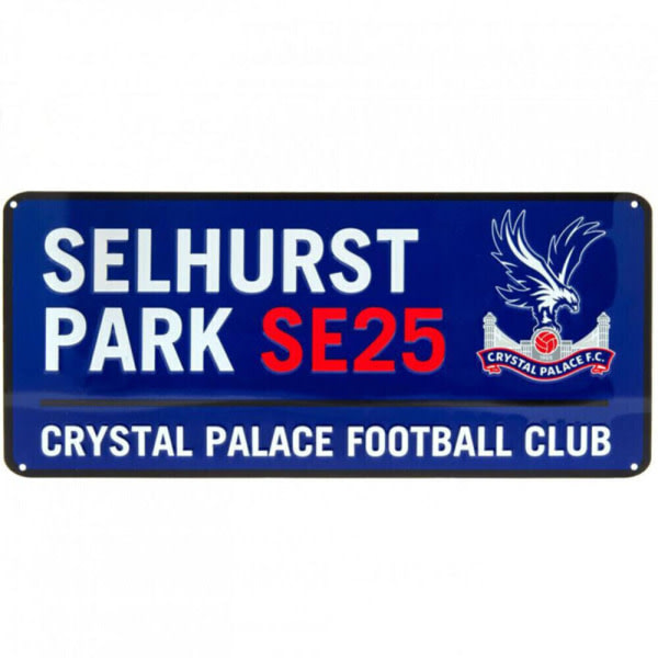 Crystal Palace FC Metal Plaque One Size Kongeblå/Hvit/Rød Kongeblå/Hvit/Rød One Size