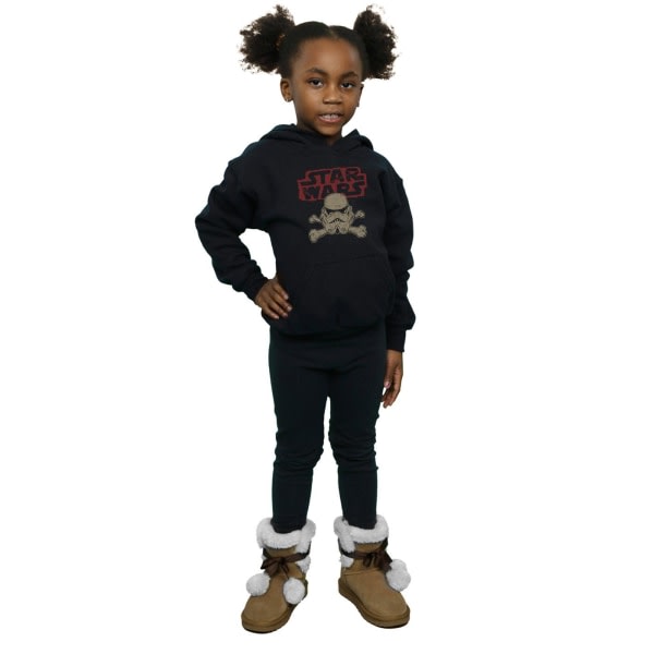 Star Wars Girls Stormtrooper Skull Logo Hoodie 5-6 år Svart 5-6 år