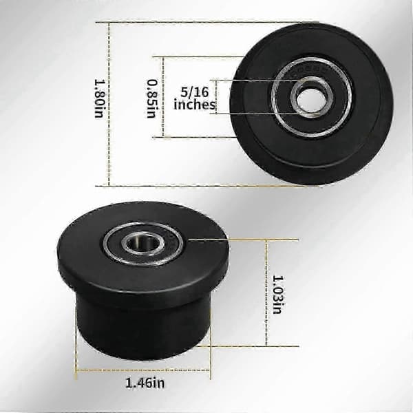 Total Gym Replacement Wheels/Rollers - 4-pack for Models 1000 to 1900, Supreme, Gold_Surprise Gift-FF-