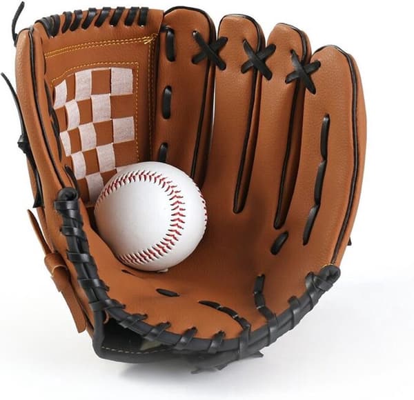Basebollhandske 11,5 tum brunt läder för ungdomar, softboll, utomhussportpresent