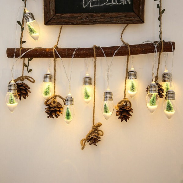 LED-toivotuspullo joulukuusen koristeluun keijuvalot kotiin