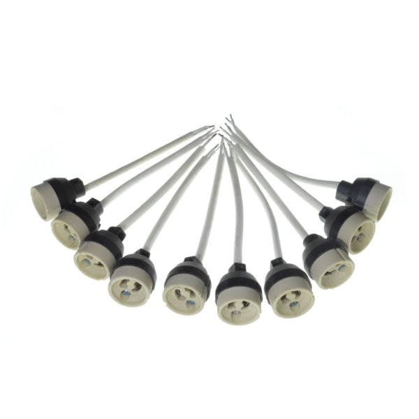 10x GU10 lampe sokkel lampekontakt for innfelt belysning lampe base og spotlights LED lampe