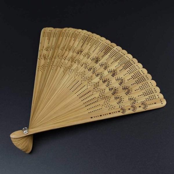 Folding Fan - Bærbar Bambus Håndholdt Fan Silke Håndtegnet pige