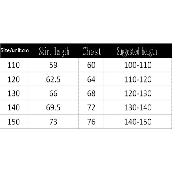 Halloween Cheerleading-uniformer för barn med gratis ärmar 120CM