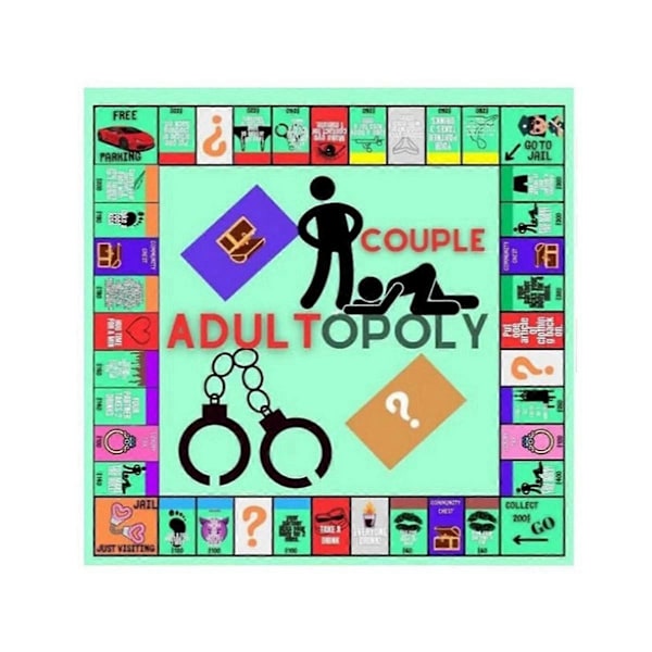 Parille tarkoitettu lautapeli Adultopoly Lautapeli Parille Opoly Lautapeli Viihde Lautapeli Korttipeli Cou