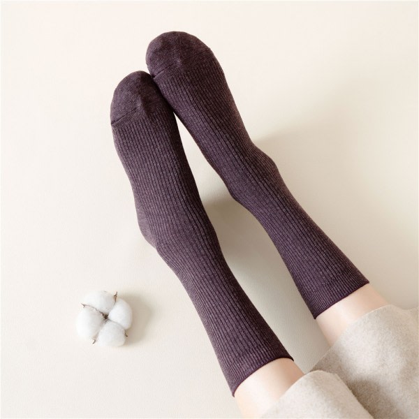 8 par sokker kvinders efterår og vinter mid-tube sokker sved-