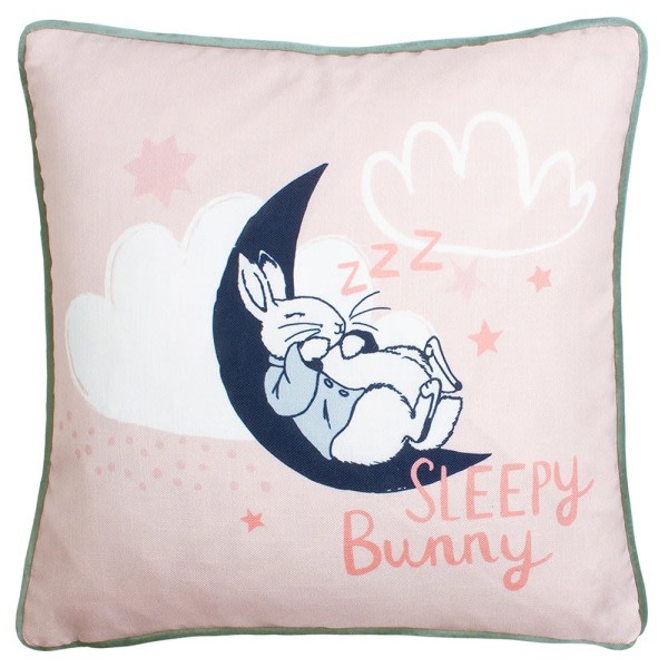 Peter Rabbit Sleepy Head Cover 43cm x 43cm Pink Pink 43cm x 43cm
