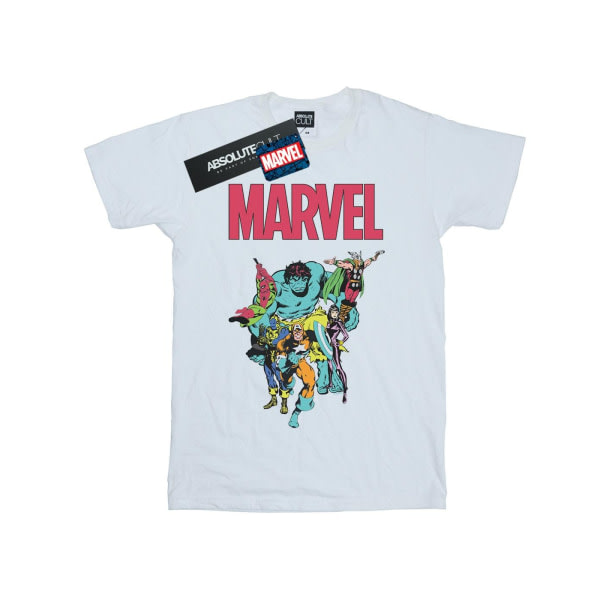 Marvel Girls Avengers Pop Group T-shirt i bomuld 7-8 år Hvid 7-8 år
