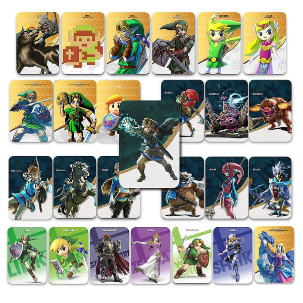 38 kpl Nfc Amiibo-kort Legend of Zelda Breath Of The Wild Tears Of the Kingdom Link-korttisetti