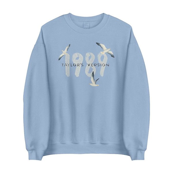 Dames Taylor Swift 1989 Konsertgenser Langærmet Casual Løstsittende Baggy Crewneck Pullover Bluse Topper For Swiftie Fans Gaver S