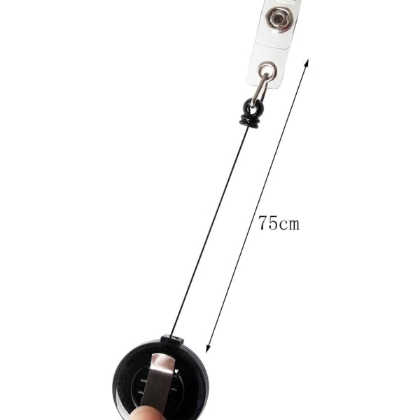 10-pak infällbar nyckelring Uddragbar nyckelbandsbricka Rullehållare uddragbar nyckelring Kraftig nøglebånd