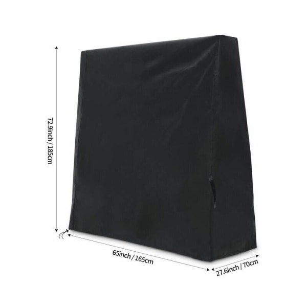 Pöydän cover, vedenpitävä, 165x70x185cm musta