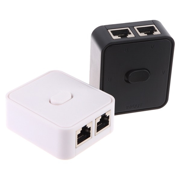 CDQ 2-ports Gigabit Netværksswitch RJ45 CAT 5/6 LAN HUB Sort