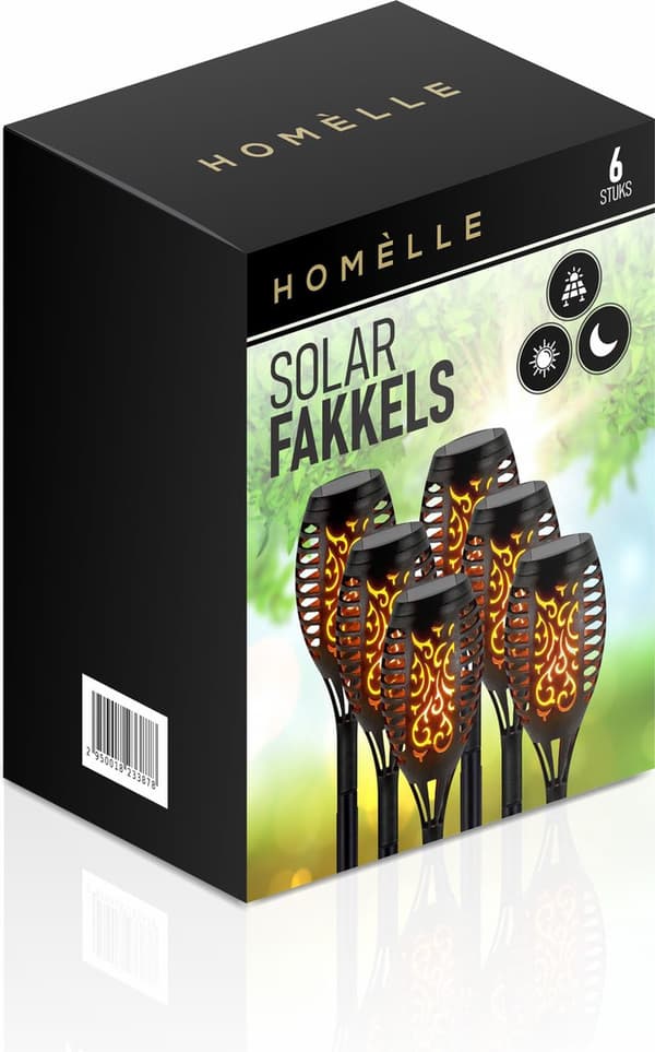 Solcellehavelamper 6 Stykker 49,5 cm Udendørs Solcelledrevet LED Stibelysning
