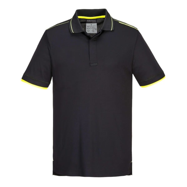 Portwest Mens WX3 Eco Friendly Polo Shirt S Black S