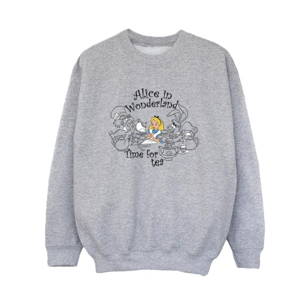 Disney Boys Alice i Eventyrland Time For Tea Sweatshirt 7-8 Ja Sports Grey 7-8 år