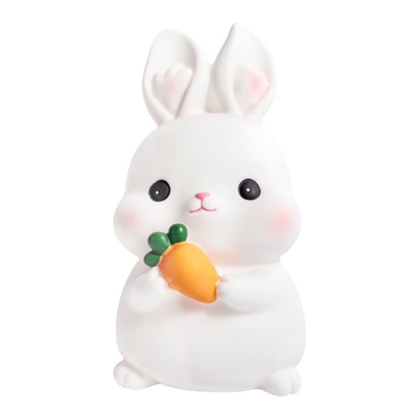 Sød kanin sparegris, drypsikret hvid kaninkrukke til børn, yndig kaninformet legetøjsbankgave til børn