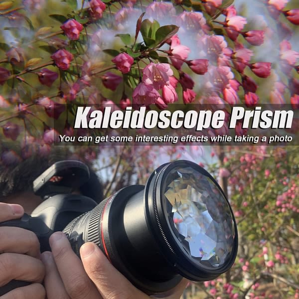 77mm Kaleidoscope Prisme Kamera Glass Filter