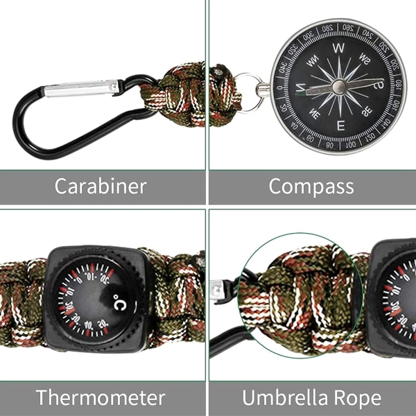 Kompass nyckelring karbinhake med kompass nyckelring bärbar kompass