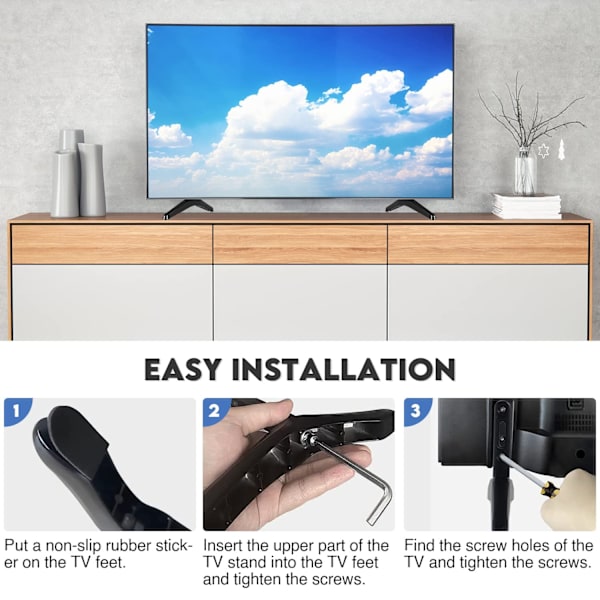 Universaalit TV-jalustat, useimmille 32–65 tuuman LCD-televisioille