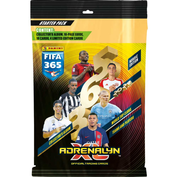 Fotbollskort Startpakke Panini FIFA 365 2024 Nordic Edition (pærm + kort)