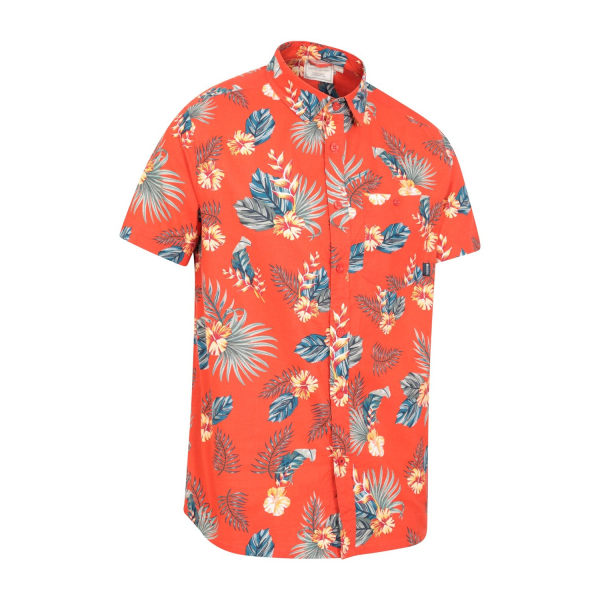 Mountain Warehouse Hawaiiansk kortermet skjorte for menn S Orange S