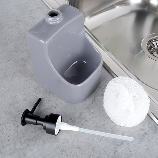 Opvaskemiddeldispenser 400 ml med svampeholder og svamp-FF- 316