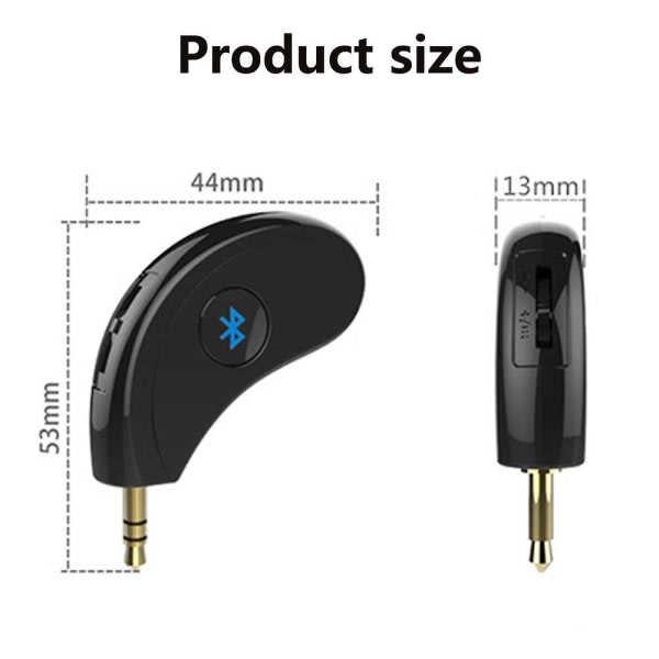 Bluetooth-modtager/håndfrit bilsæt bærbart 3,5 mm Bluetooth Aux-adapter Trådløs musikstreaming kompatibel med hjemmebil stereo hovedtelefon