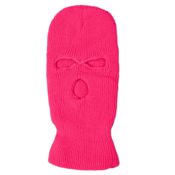 Neonrosa Balaklava Skidmask Rånarluva rosa pink