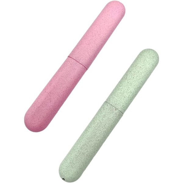 2 kantta (vaaleanpunainen+vihreä), vehnänvarsi, kannettava hammaslokero