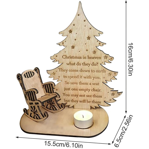 Joulumuistokynttilä Koristeellinen puinen kynttilänjalka