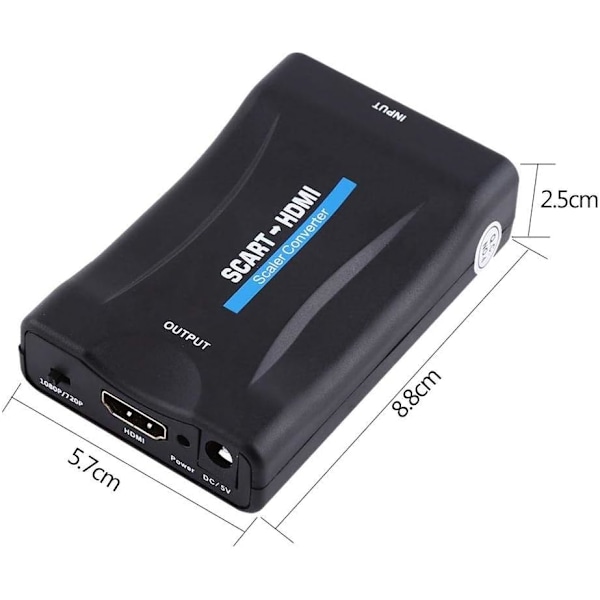 SCART til HDMI-konverter - Scart til HDMI-konverteradapter 1080P