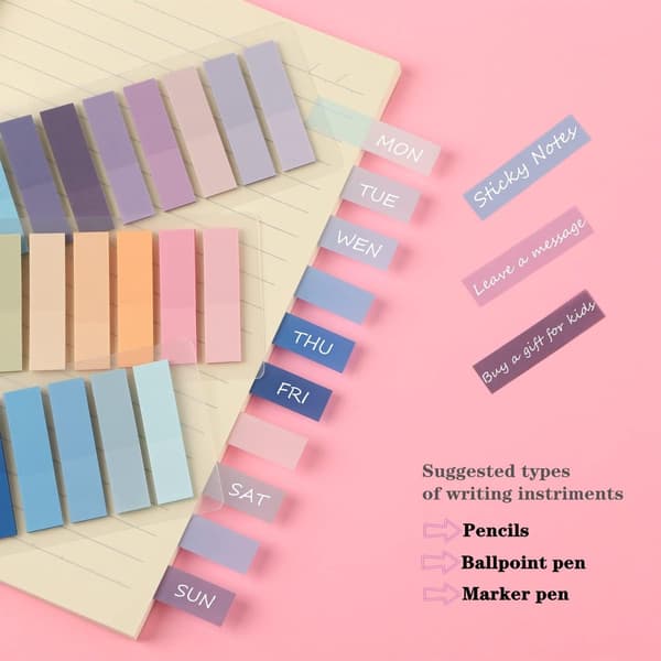 Indeksfaner Sticky Notes 1600 Stykker Genanvendelige Sidemarkører