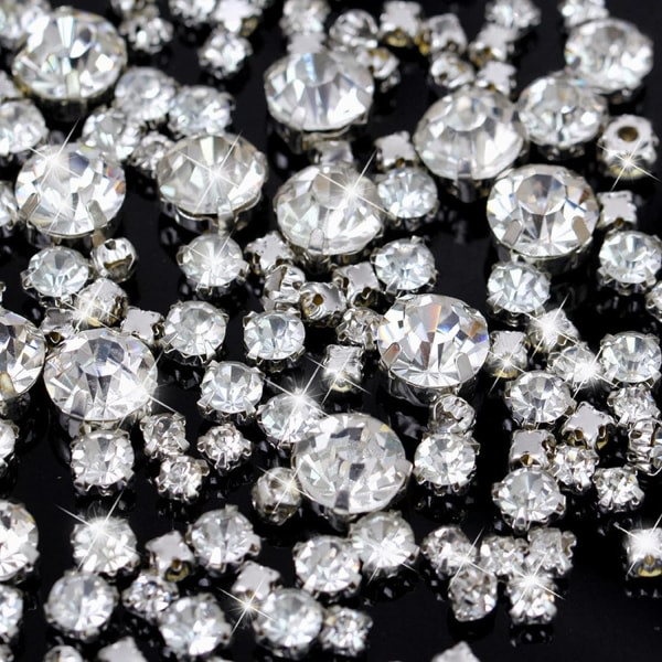 450 st strass kristallgördel, 3 til 10 mm platt bottenglas AB strass ädelstenar strass hantverk Kläder Bröllopsklänningar