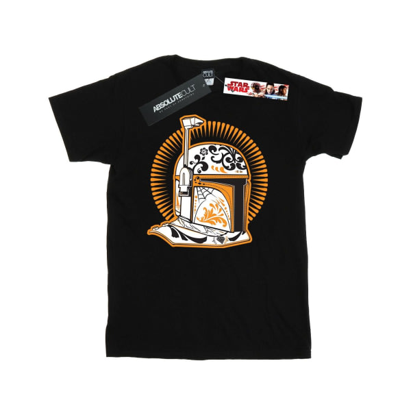 Star Wars Herre Boba Fett Dia De Los Muertos T-shirt L Sort L