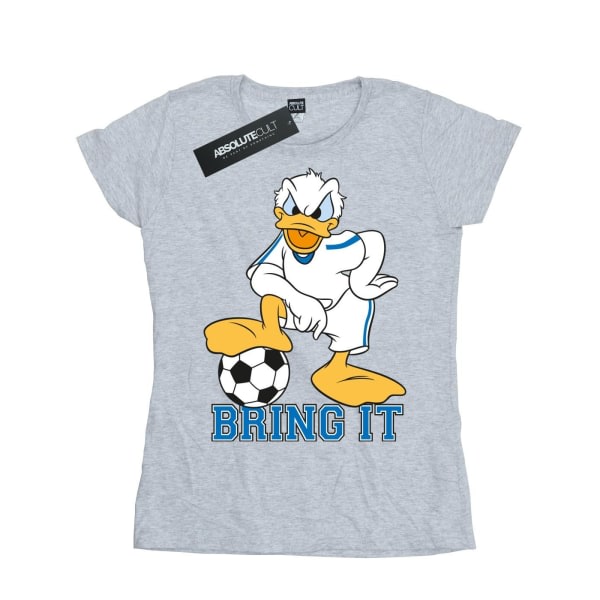 Disney Kalle Anka dam/dam Bring It bomull T-shirt L Spor Sports Grå L